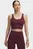 Женский бордовый топ Meridian Fitted Crop Tank